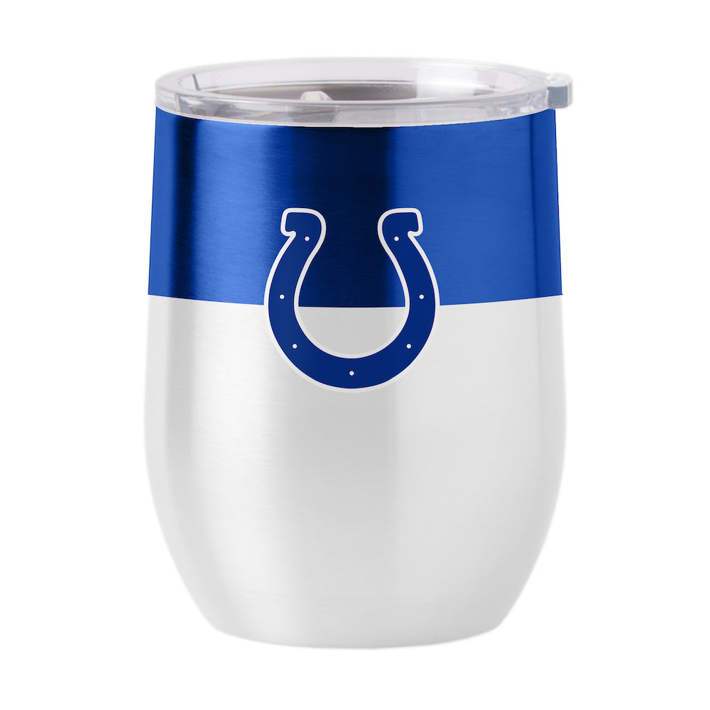 Indianapolis Colts color block curved drink tumbler
