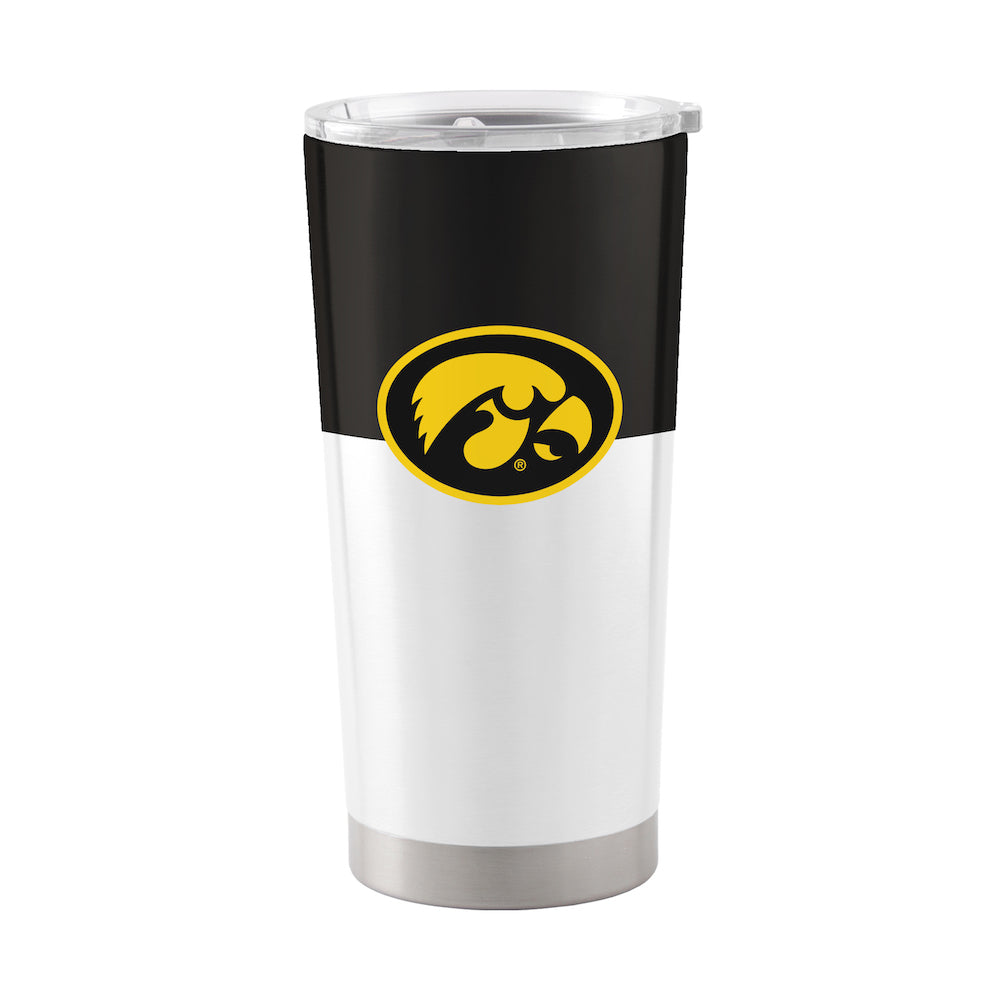 Iowa Hawkeyes 20 oz color block travel tumbler
