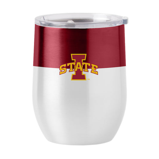 Iowa State Cyclones color block curved drink tumbler