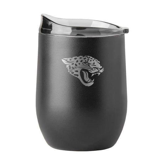 Jacksonville Jaguars black etch curved drink tumbler
