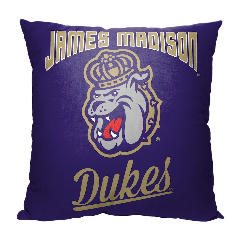 James Madison Dukes OFFICIAL throw pillow