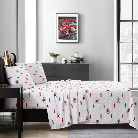Kansas City Chiefs queen full sheet set