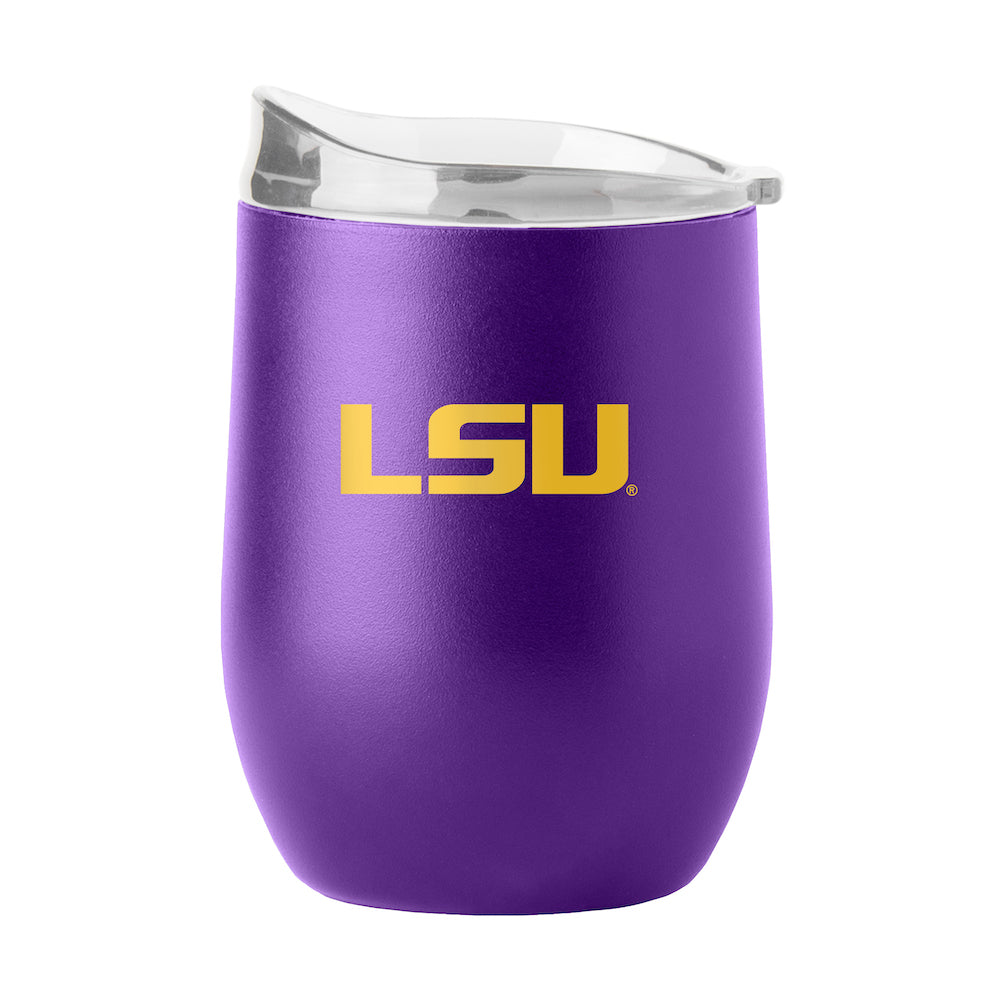 LSU Tigers curved drink tumbler