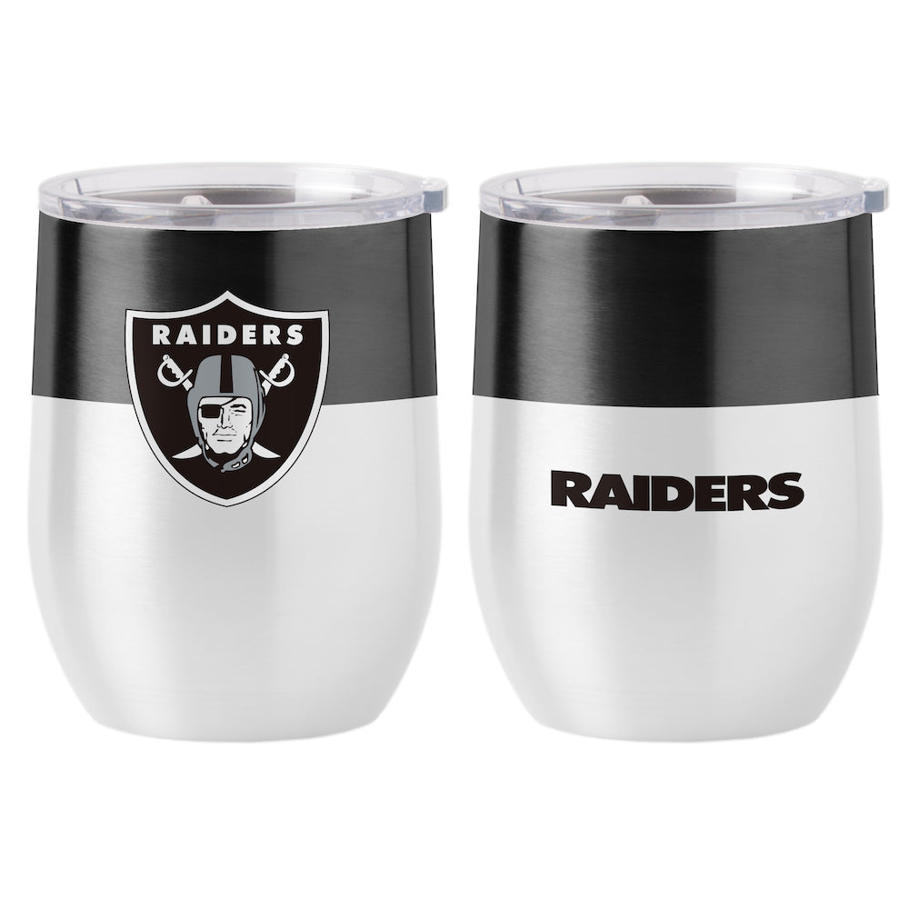 Las Vegas Raiders color block curved drink tumbler