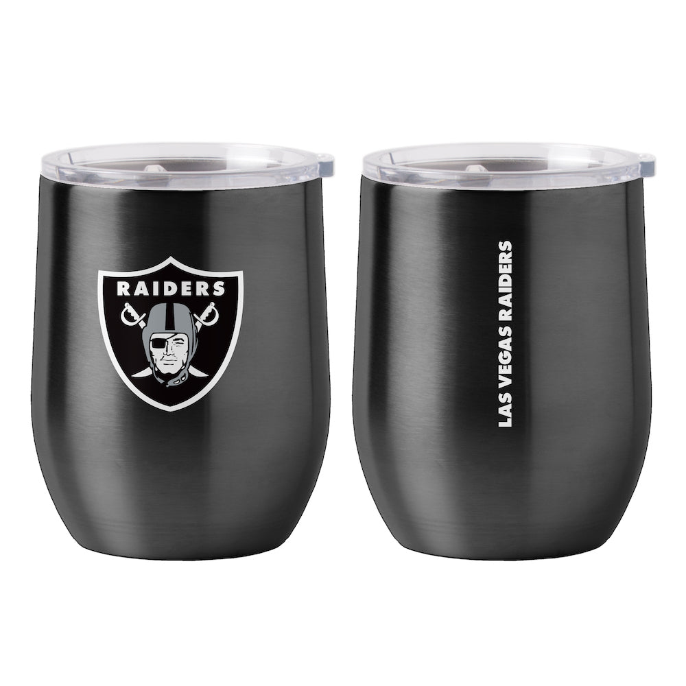 Las Vegas Raiders 16oz. Colorblock Stainless Steel Curved Tumbler