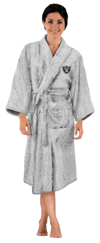 Las Vegas Raiders Womens SHERPA bathrobe