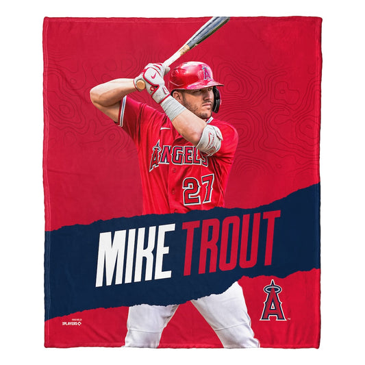 Los Angeles Angels Mike Trout silk touch throw blanket