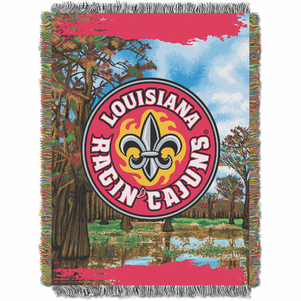 Louisiana Lafayette Ragin Cajuns woven home field tapestry