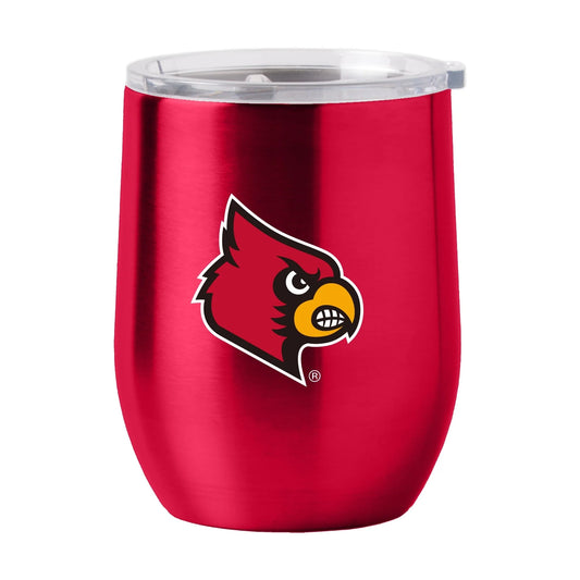 Louisville Cardinals stainless steel curved drink tumbler
