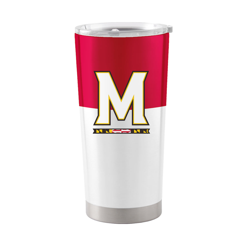 Maryland Terrapins 20 oz color block travel tumbler