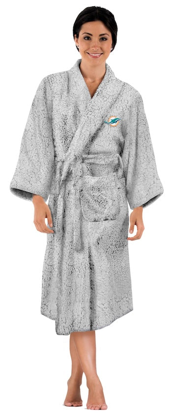 Miami Dolphins Womens SHERPA bathrobe