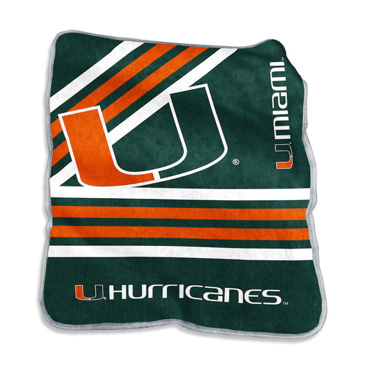 Miami Hurricanes Raschel throw blanket