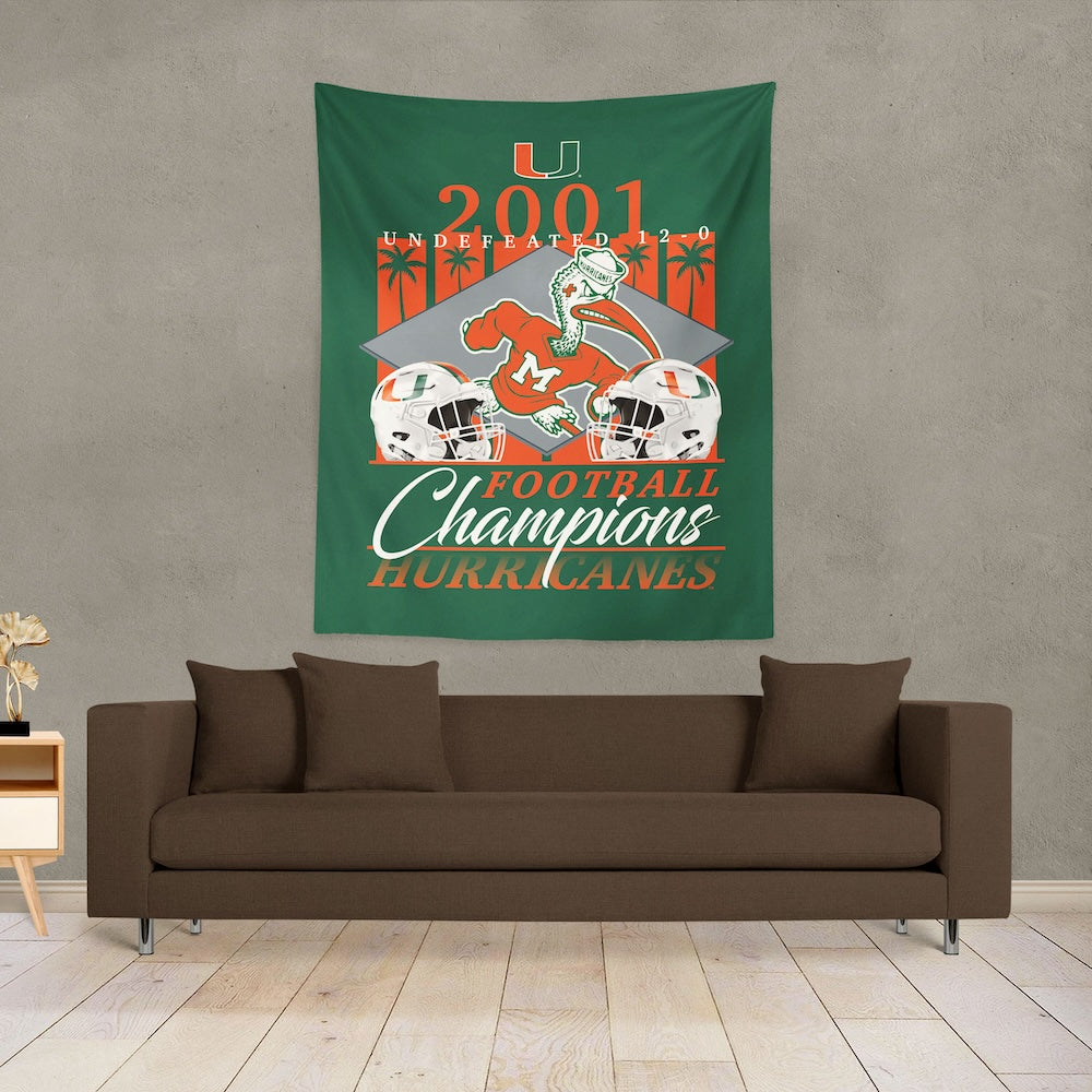 Miami Hurricanes T10 Wall Hanging 1