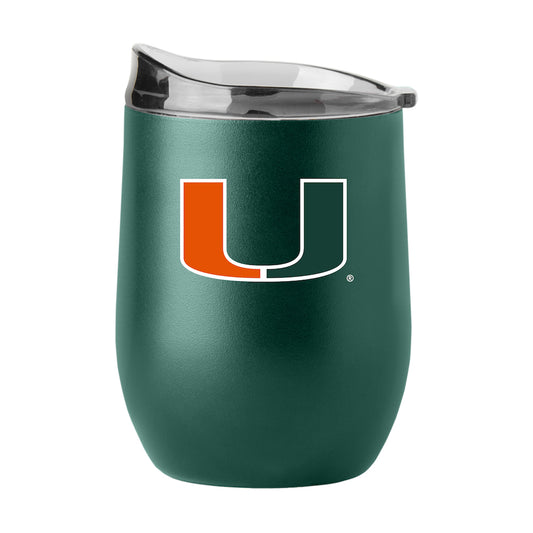 Miami Hurricanes curved drink tumbler