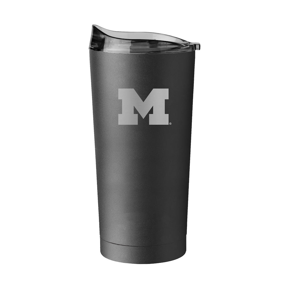 Michigan Wolverines 20 oz black etch travel tumbler
