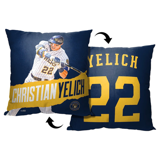 Milwaukee Brewers Christian Yelich throw pillow
