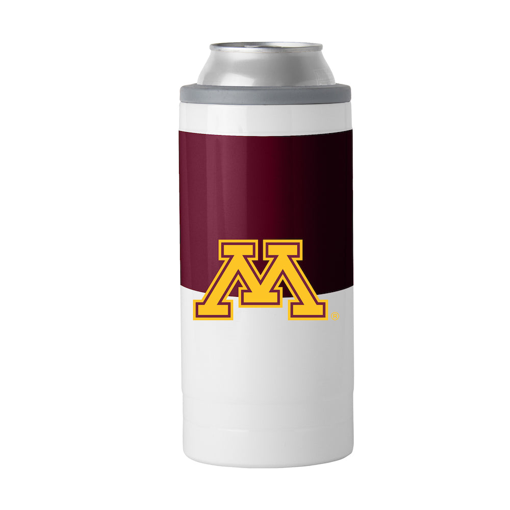 Minnesota Golden Gophers colorblock slim can coolie
