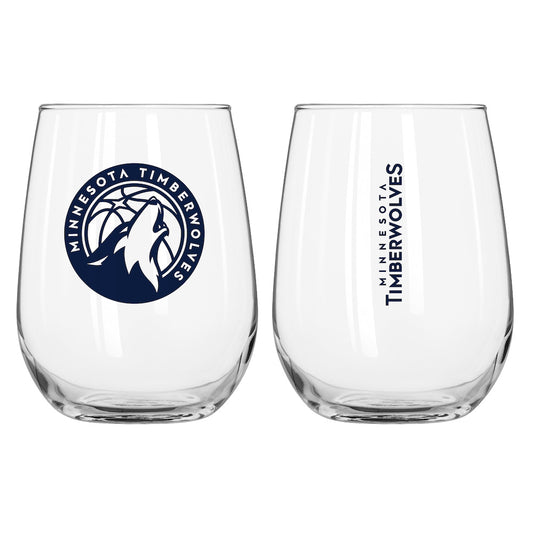 Minnesota Timberwolves Stemless Wine Glass