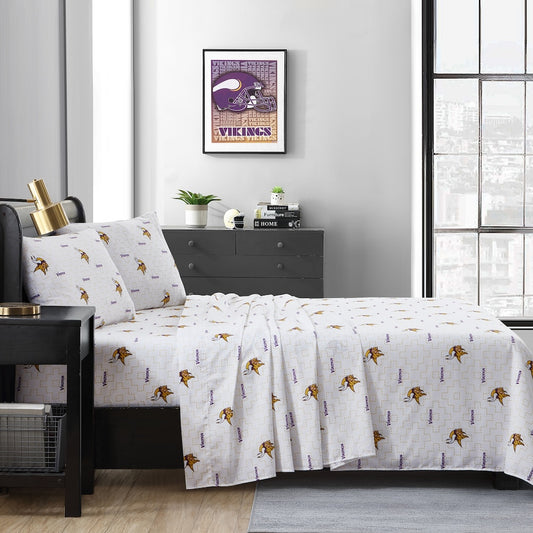 Minnesota Vikings queen full sheet set