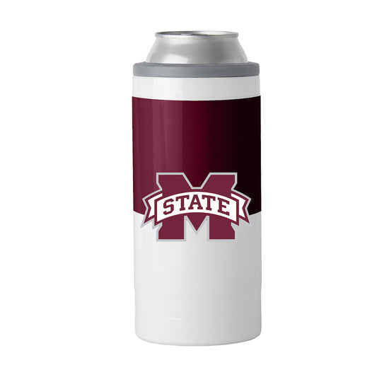 Mississippi State Bulldogs colorblock slim can coolie