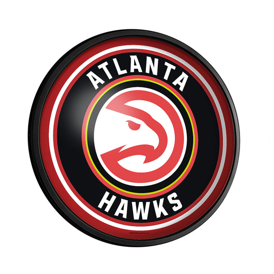 Atlanta Hawks Slimline Round Lighted Wall Sign