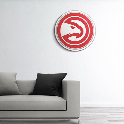 Atlanta Hawks Modern Disc Wall Sign Room View