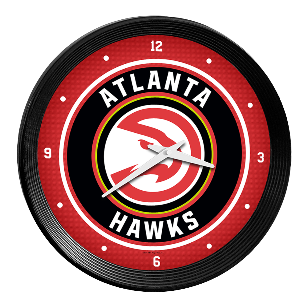 Atlanta Hawks Ribbed Wall Clock