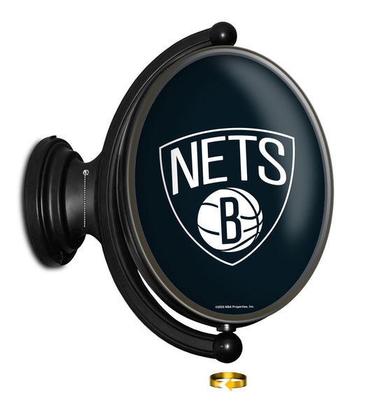 Brooklyn Nets Oval Rotating Wall Sign
