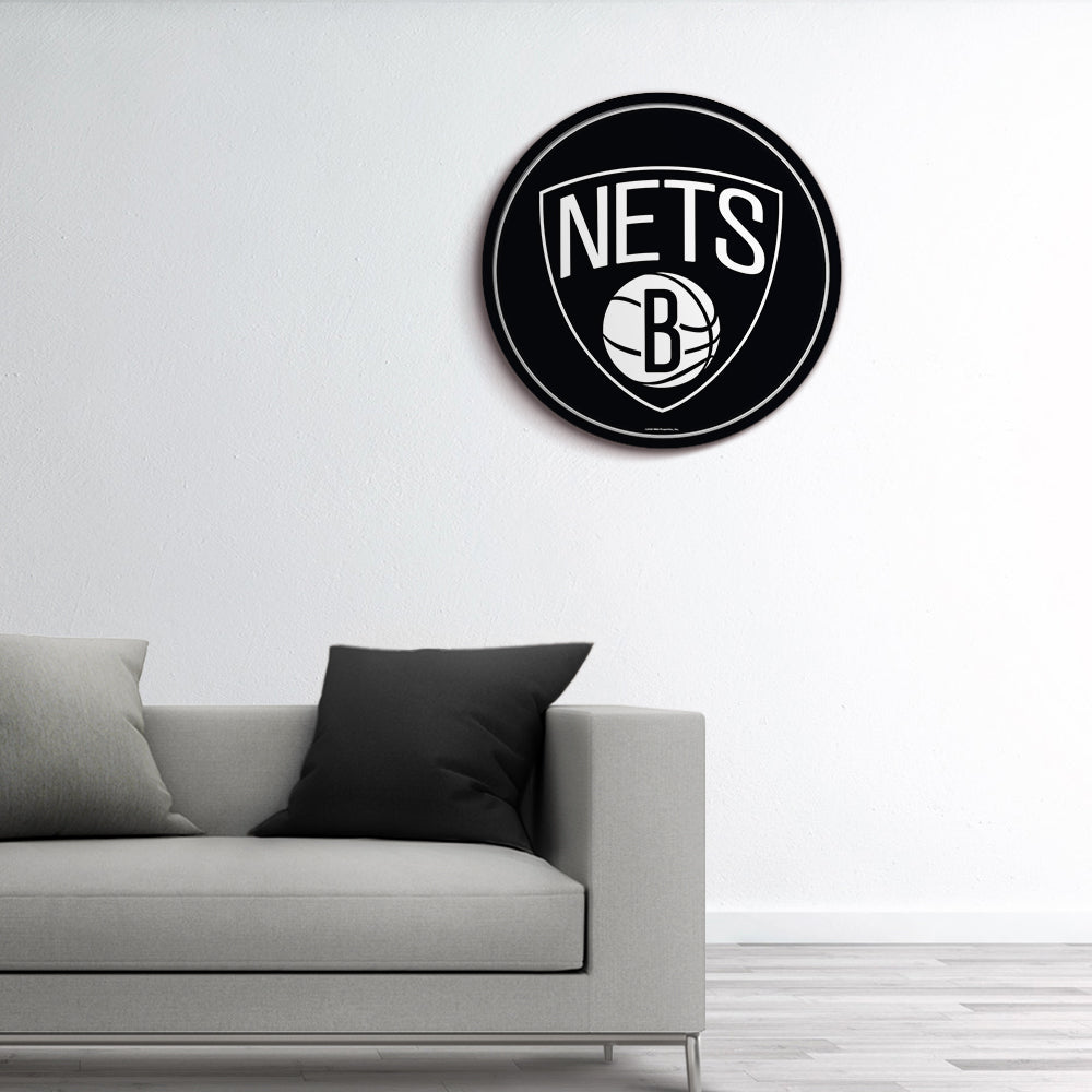 Brooklyn Nets Modern Disc Wall Sign Room View
