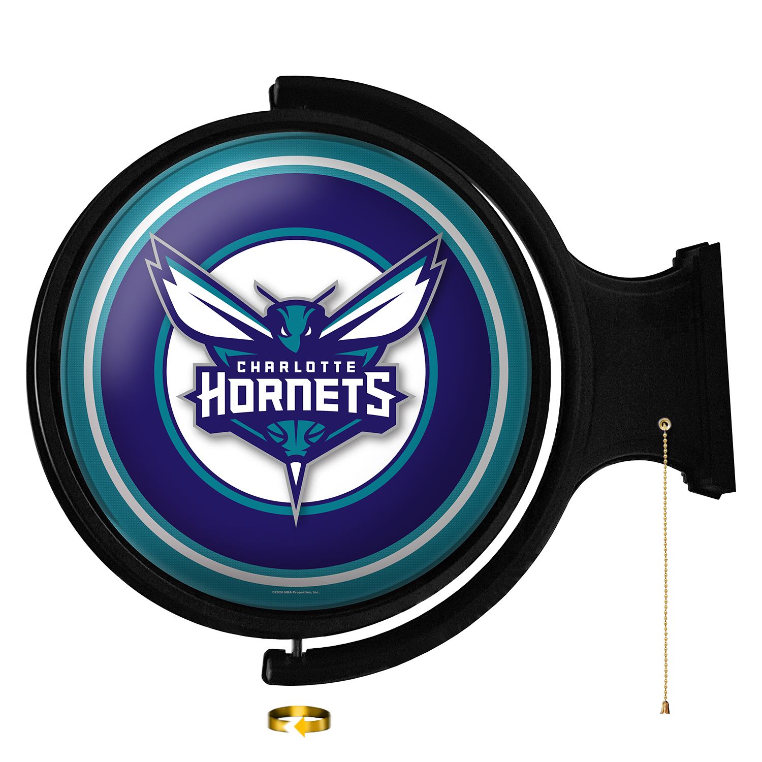 Charlotte Hornets Round Rotating Wall Sign