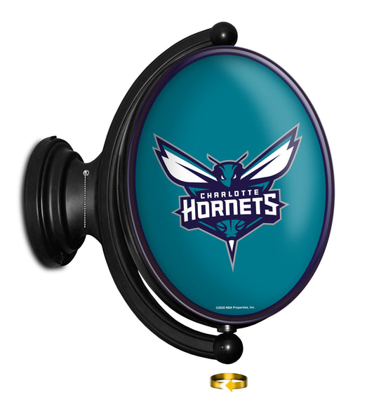 Charlotte Hornets Oval Rotating Wall Sign