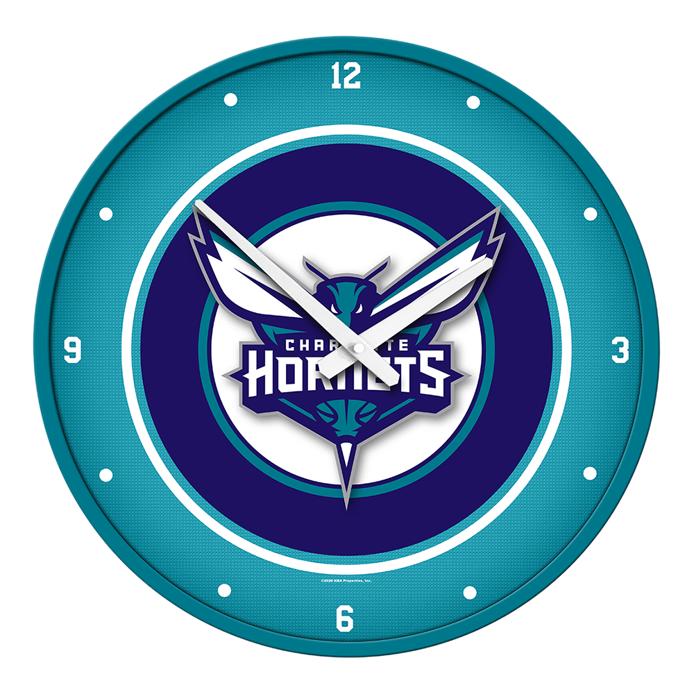 Charlotte Hornets Round Wall Clock