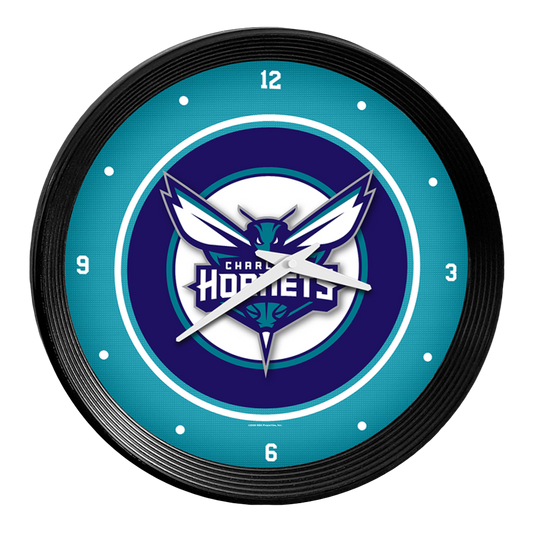 Charlotte Hornets Ribbed Wall Clock