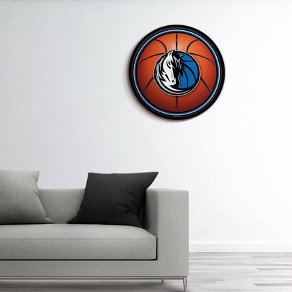 Dallas Mavericks Basketball Modern Disc Wall Sign Room View
