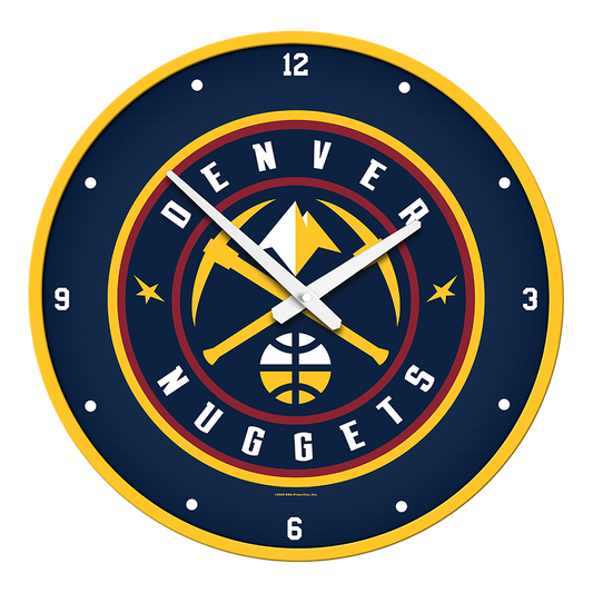 Denver Nuggets Round Wall Clock
