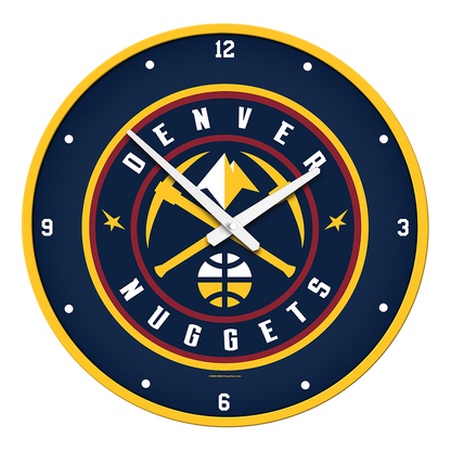Denver Nuggets Round Wall Clock