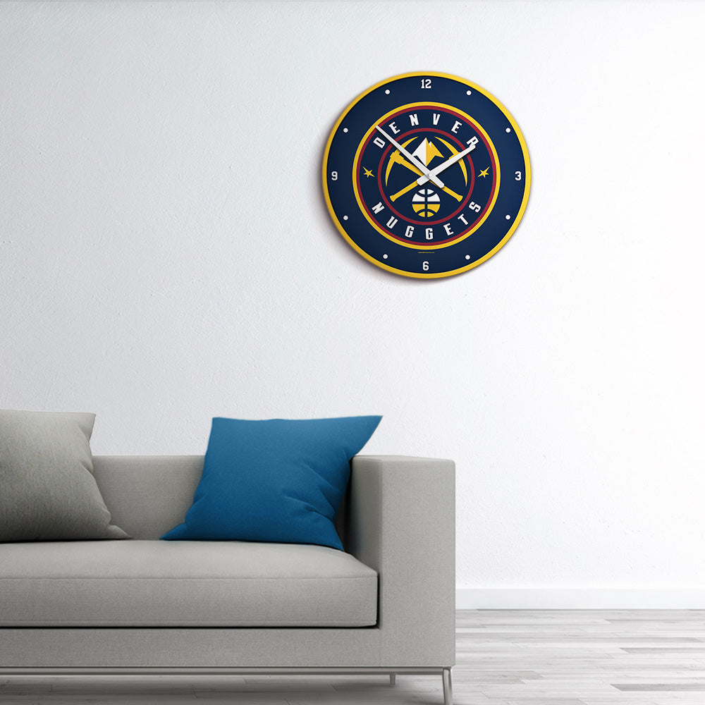 Denver Nuggets Round Wall Clock Room View