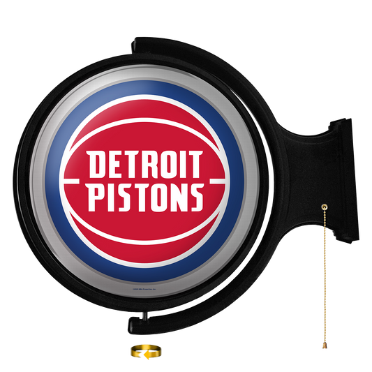 Detroit Pistons Round Rotating Wall Sign