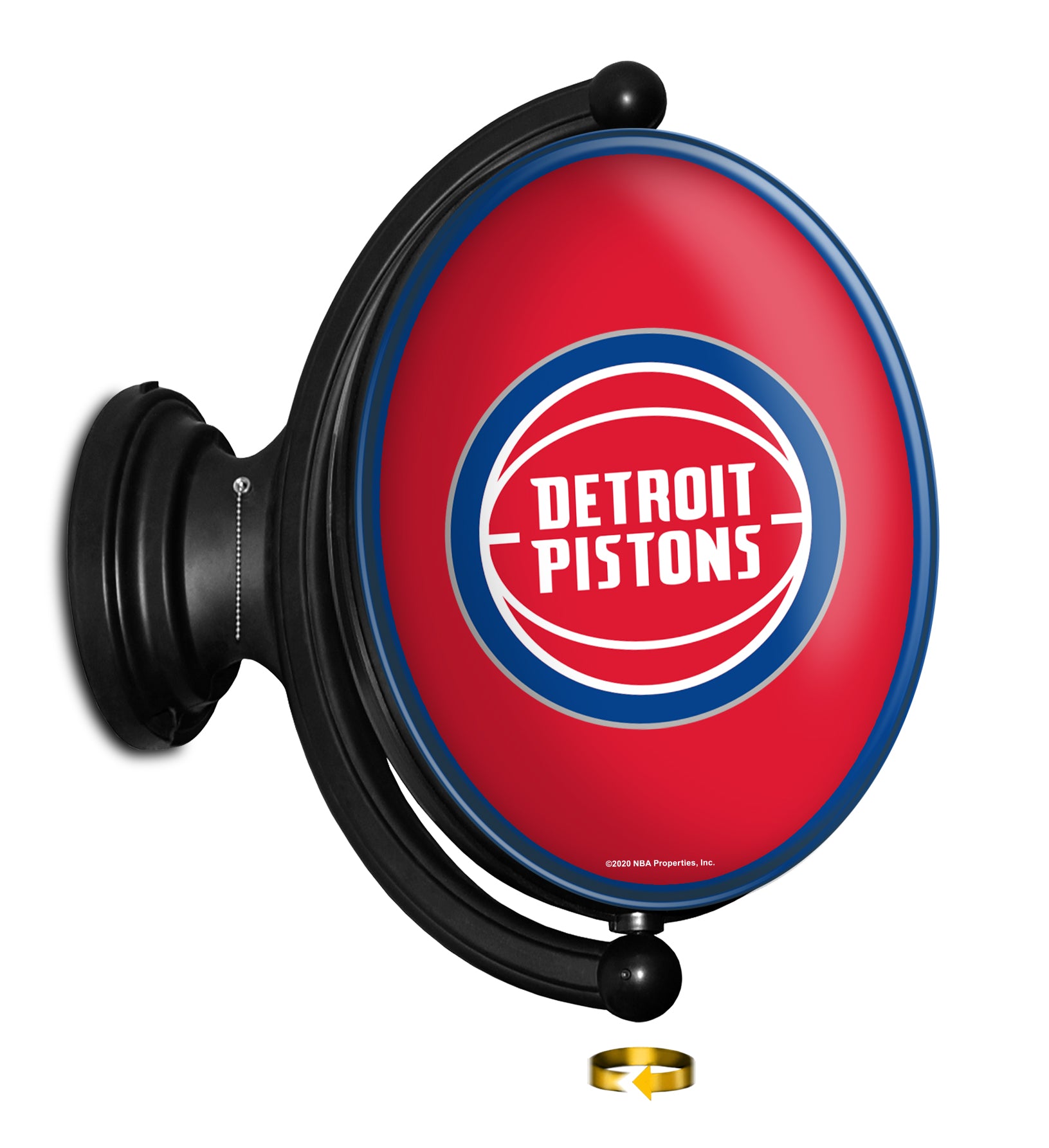 Detroit Pistons Oval Rotating Wall Sign