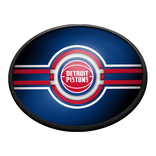 Detroit Pistons Slimline Oval Lighted Wall Sign