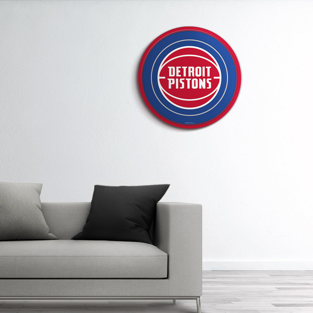 Detroit Pistons Modern Disc Wall Sign Room View