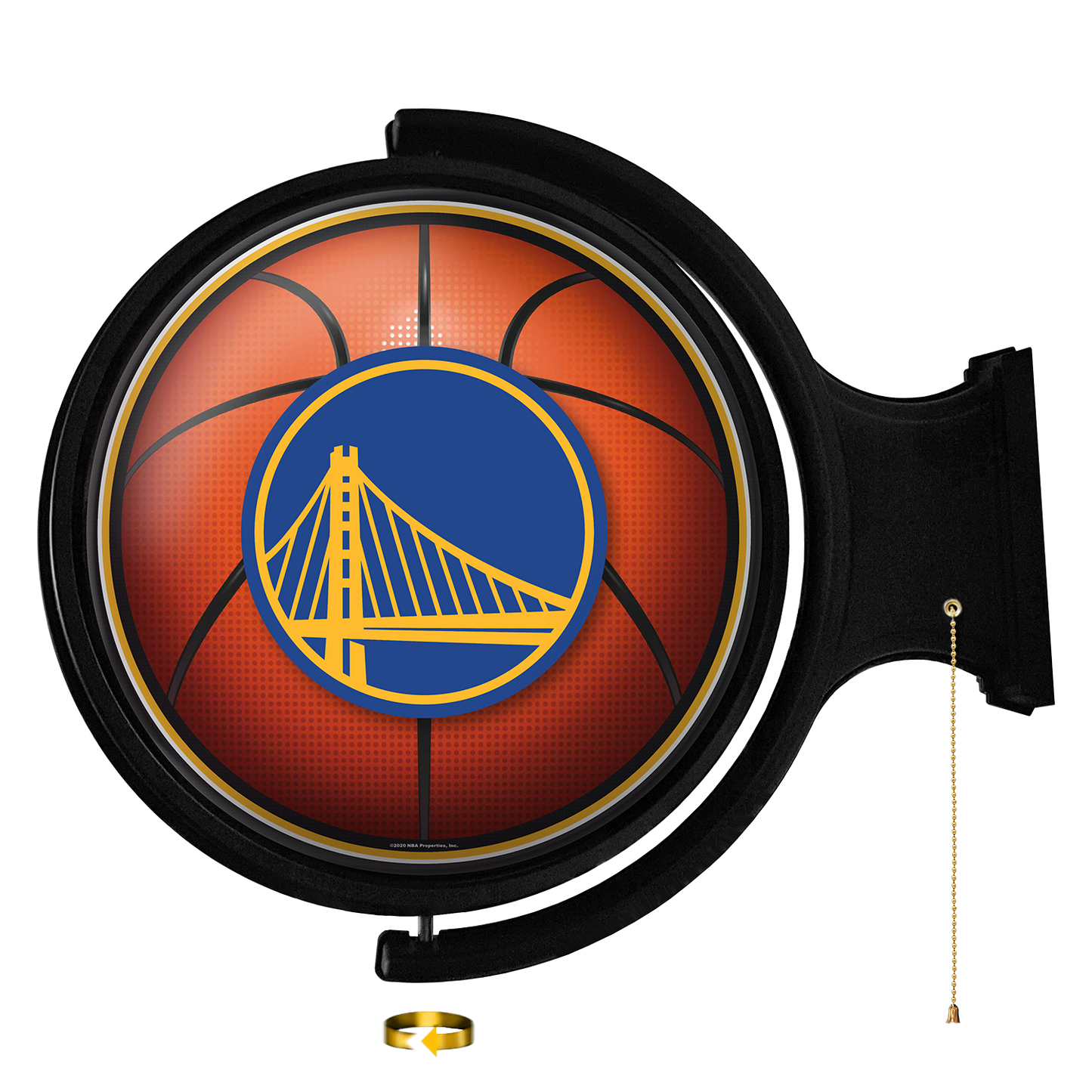 Golden State Warriors Round Basketball Rotating Wall Sign