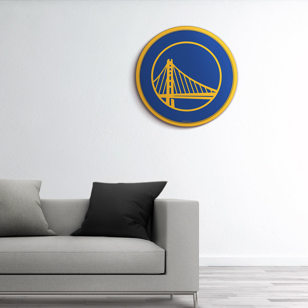 Golden State Warriors Modern Disc Wall Sign Room View
