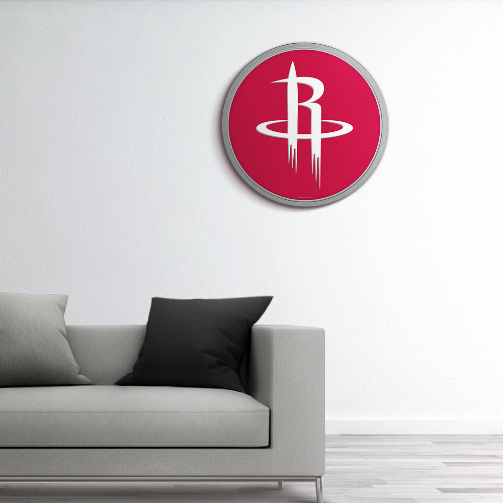 Houston Rockets Modern Disc Wall Sign Room View