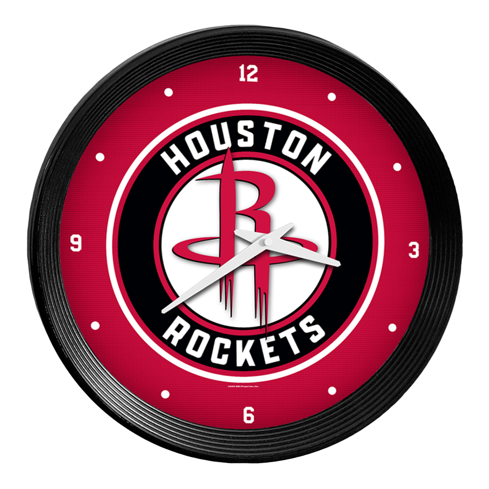 Houston Rockets Ribbed Wall Clock
