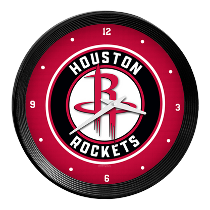 Houston Rockets Ribbed Wall Clock