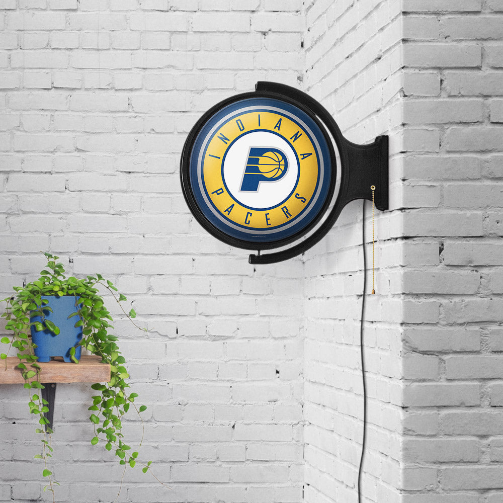 Indiana Pacers Round Rotating Wall Sign Room View