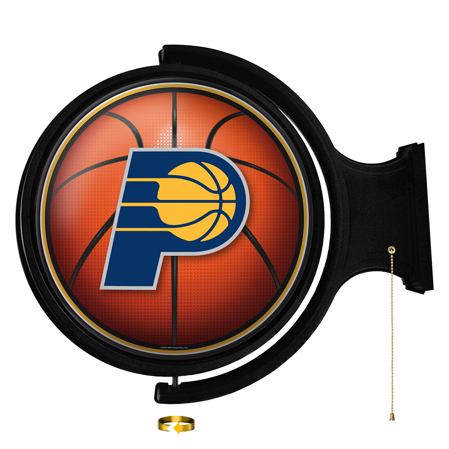 Indiana Pacers Round Basketball Rotating Wall Sign