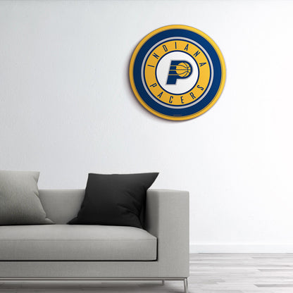 Indiana Pacers Modern Disc Wall Sign Room View