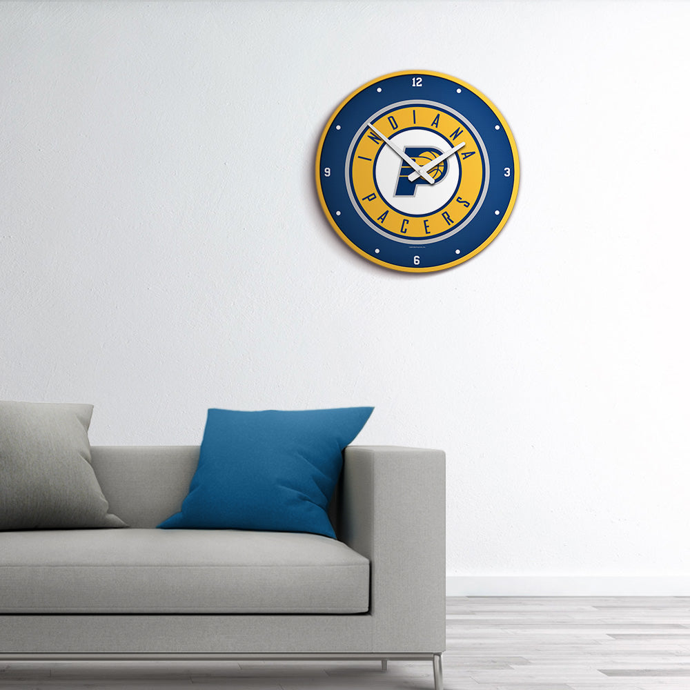 Indiana Pacers Round Wall Clock Room View